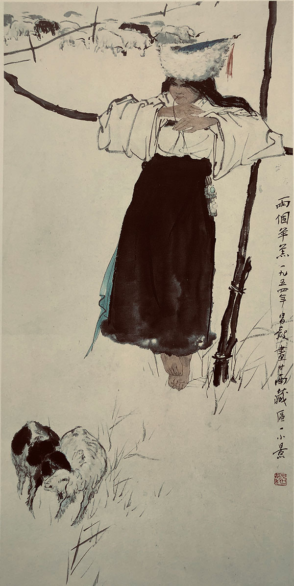 美术中祖国“花朵”的幸福生活