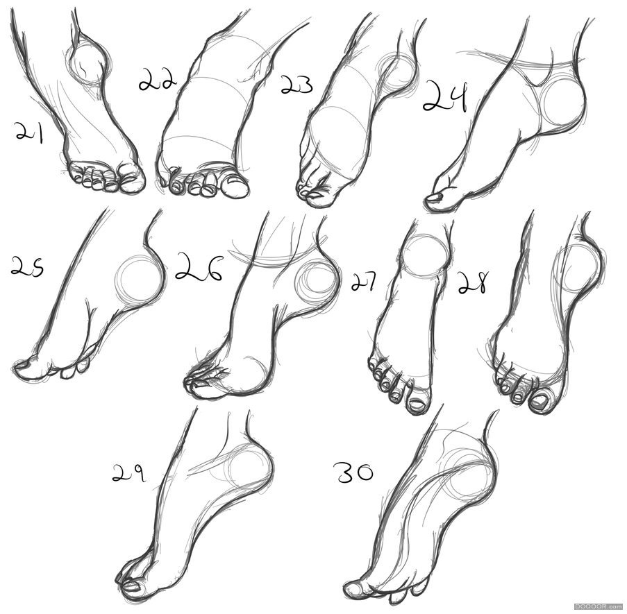 结构画法之脚部-足部动作