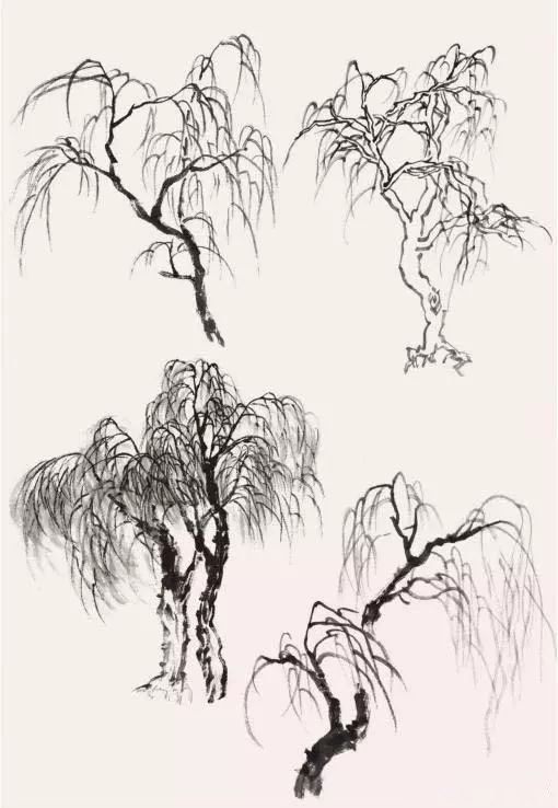 [国画教程]简单易学柳树的画法