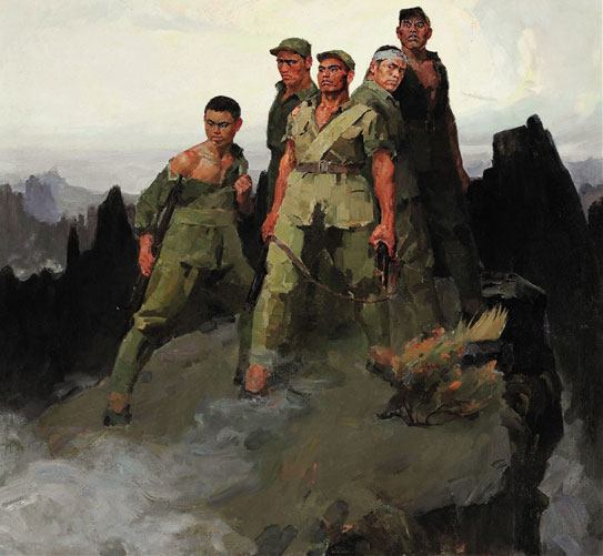 詹建俊 狼牙山五壮士 186×236cm 油画 1959年